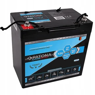 Akumulator PATONA Platinum LiFePO4 12V 50Ah 600Wh - Inne akcesoria studyjne - miniaturka - grafika 1