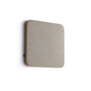 Panel akustyczny POLY, zaokrąglone rogi, 600x600x56 mm, ścienny, beżowy - Płyty i maty izolacyjne - miniaturka - grafika 1