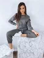 Dresy damskie - Komplet damski dresowy KEILI ciemnoszary Dstreet AY0647-S - miniaturka - grafika 1