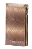 Portfele - Portfel Damski Skórzany GREGORIO Lakierowany Długi Z Suwakiem Na Zewnątrz FF-124 KREMOWY 19,5 x 10 x 3,5 [cm] - miniaturka - grafika 1