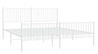 Łóżka - Białe metalowe łóżko 200x200 cm - Romaxo - Elior - miniaturka - grafika 1