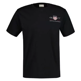 GANT Męski t-shirt REG Archive Shield EMB SS, czarny, standardowy, czarny, XL - Koszulki męskie - miniaturka - grafika 1