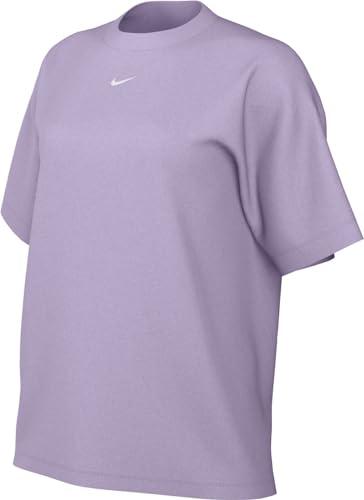 Nike Top damska koszulka sportowa Essntl Lbr, Violet Mist/White, FD4149-511, XS