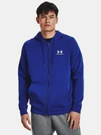 Bluzy męskie - Bluza dresowa rozpinana męska Ua Essential Fleece Fz Hood Under Armour 1373881-400 Niebieski - miniaturka - grafika 1