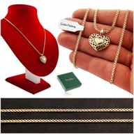 Naszyjniki - Złoty Naszyjnik Serce + Bismark 18K Prezent Dla Niej, Dziewczyny+Dedykacja - miniaturka - grafika 1