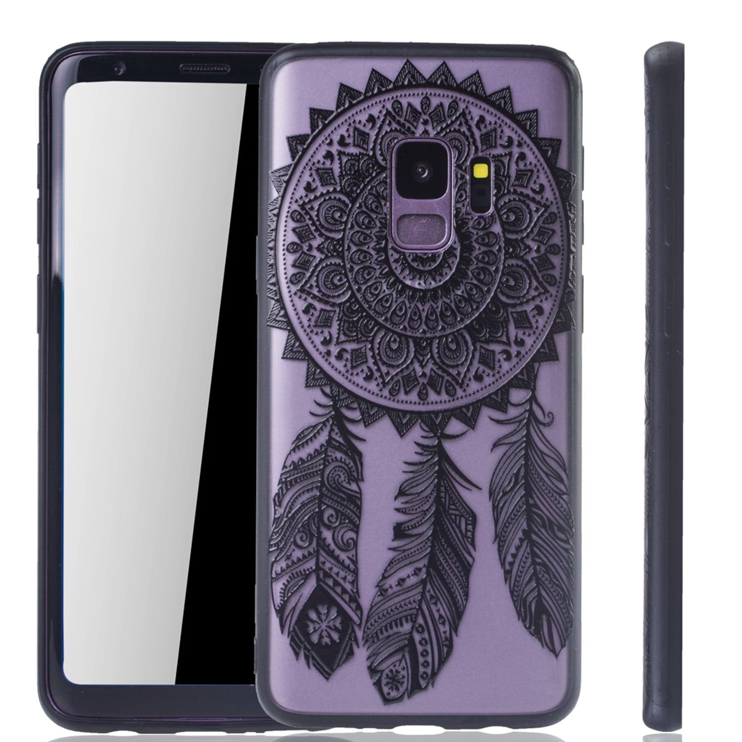Etui na telefon komórkowy Mandala do Samsung Galaxy S9 Design Etui ochronne Motyw Dreamcatcher Pokrowiec Bumper Czarny