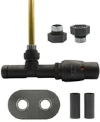 Zawory i kraniki - Zawór termostatyczny zespolony 50mm UNICO ciemny grafit strukturalny prawy GZ1/2 All in One - miniaturka - grafika 1