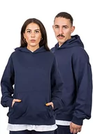 Bluzy damskie - Blackskies Bluza z kapturem oversize, ciężka bluza z kapturem, streetwear, luksusowa bluza męska i damska, granatowy, M - miniaturka - grafika 1