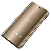 Etui i futerały do telefonów - Clear View Case futerał etui z klapką Huawei P30 Lite złoty - miniaturka - grafika 1