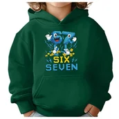 Bluzy dla dziewczynek - BLUZA DZIECIĘCA Z KAPTUREM 67 SIX SEVEN KLOCKI VIRAL 110-116 PREZENT - miniaturka - grafika 1