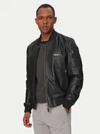 Kurtki męskie - Aeronautica Militare Kurtka skórzana 261PN5053UPL00320 Czarny Regular Fit - miniaturka - grafika 1