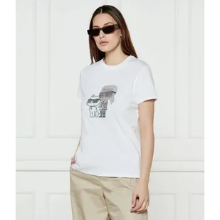 Karl Lagerfeld T-shirt IKON RS DUO Regular Fit - Koszulki i topy damskie - miniaturka - grafika 1