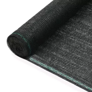 VidaXL Siatka ochronna do kortu tenisowego HDPE 1,6x25 m czarna - Tenis ziemny - miniaturka - grafika 1