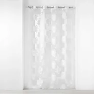 Firany - FIRANA GOTOWA NA PRZELOTKACH DO SALONU BIAŁY HAFT FIRANKA WOAL 140x240 - miniaturka - grafika 1