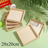Inne - TEMU 6 Sztuk 20Cmx20Cm, DIY Craft Ręcznie Robiony Drewniany Talerz Do Malowania, Barwienia, Puzzle 3D I Projekty Artystyczne, Dekoracje Domu - miniaturka - grafika 1