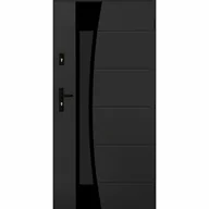 Drzwi zewnętrzne - Drzwi zewnętrzne stalowe wejściowe Lyon Black antracytowe 80 prawe Pantor - miniaturka - grafika 1