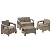 Meble ogrodowe - Allibert Meble rattanowe Corfu cappuccino - miniaturka - grafika 1