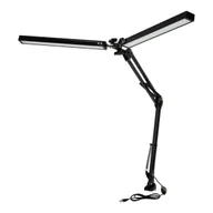 Lampy stojące - Podwójna Lampka Biurkowa Regulowana 28W Czarna Kreślarska Regulacja Barwy - miniaturka - grafika 1