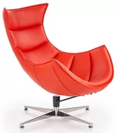 Fotele - Fotel wypoczynkowy ELIOR Lavos, czerwony, 57x65x78 cm - miniaturka - grafika 1