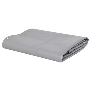 vidaXL Plandeka 650 g/m, 4 x 7 m, szara - Folie budowlane - miniaturka - grafika 1