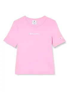 Champion Damska koszulka Legacy American Classics miękka bawełna 1 x 1 Rib Slim S/S T-shirt, gorący róż, XXL - Koszulki i topy damskie - miniaturka - grafika 1