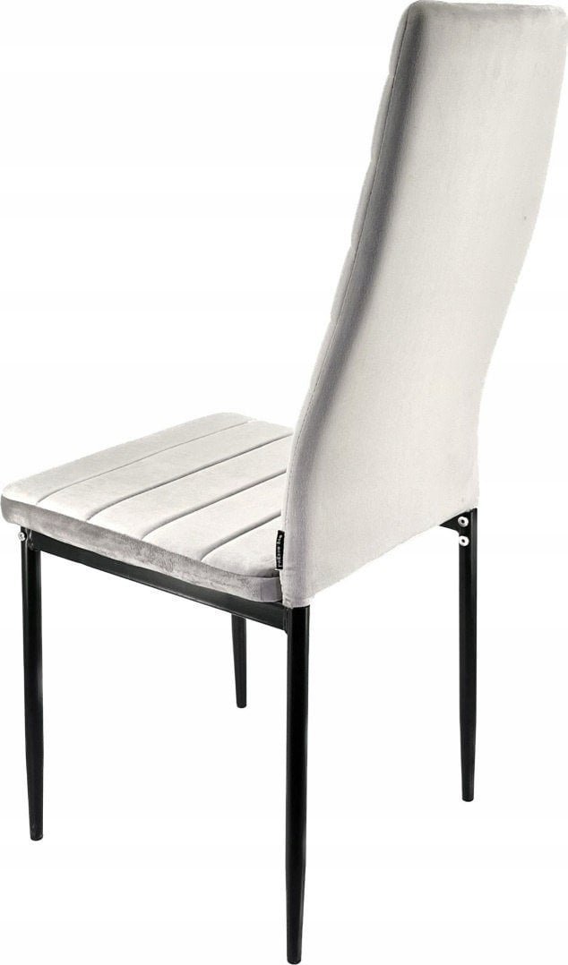 Lugano Krzesło tapicerowane zestaw 4 VALVA LINE VELVET GREY