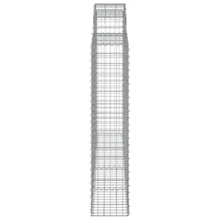 vidaXL Kosze gabionowe, 8 szt, 200x30x140/160 cm, galwanizowane żelazo - Ogrodzenia - miniaturka - grafika 6