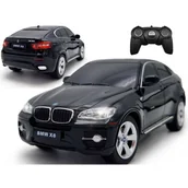 Zabawki zdalnie sterowane - Samochód Zdalnie Sterowany Rc Auto Na Pilot Bmw X6 LEDy Gumowe Koła Rastar Bk - miniaturka - grafika 1