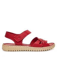 Buty dla dziewczynek - Sandały Manitu 910145 Czerwony - miniaturka - grafika 1
