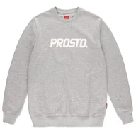 Bluzy sportowe męskie - Bluza Prosto Klasyk Crewneck Yimello KL232MSWE1053 - szara - miniaturka - grafika 1