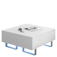 Ławy i stoliki kawowe - Ława KIN-08 King MebloCross Sonoma Jasna / Biały Połysk - miniaturka - grafika 1