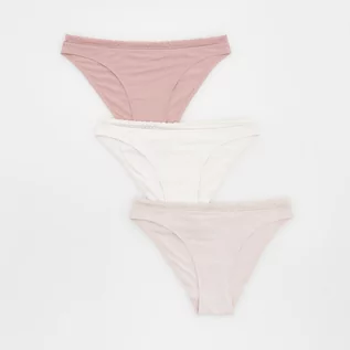 Majtki damskie - Reserved - Majtki typu bikini 3 pack - Różowy - grafika 1