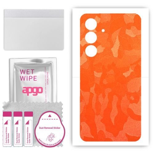 folia naklejka skórka strukturalna na TYŁ do Samsung Galaxy M35 - Moro Camo Pomarańczowy - apgo SKINS