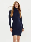 Sukienki - Fracomina Sukienka codzienna FR24WD5010K53201 Granatowy Slim Fit - miniaturka - grafika 1