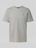 Koszulki męskie - T-shirt z wyhaftowanym logo i okrągłym dekoltem - miniaturka - grafika 1