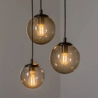 Lampy sufitowe - Euluna Żyrandol Smoky ze szklanymi kloszami, 3-punktowy - miniaturka - grafika 1