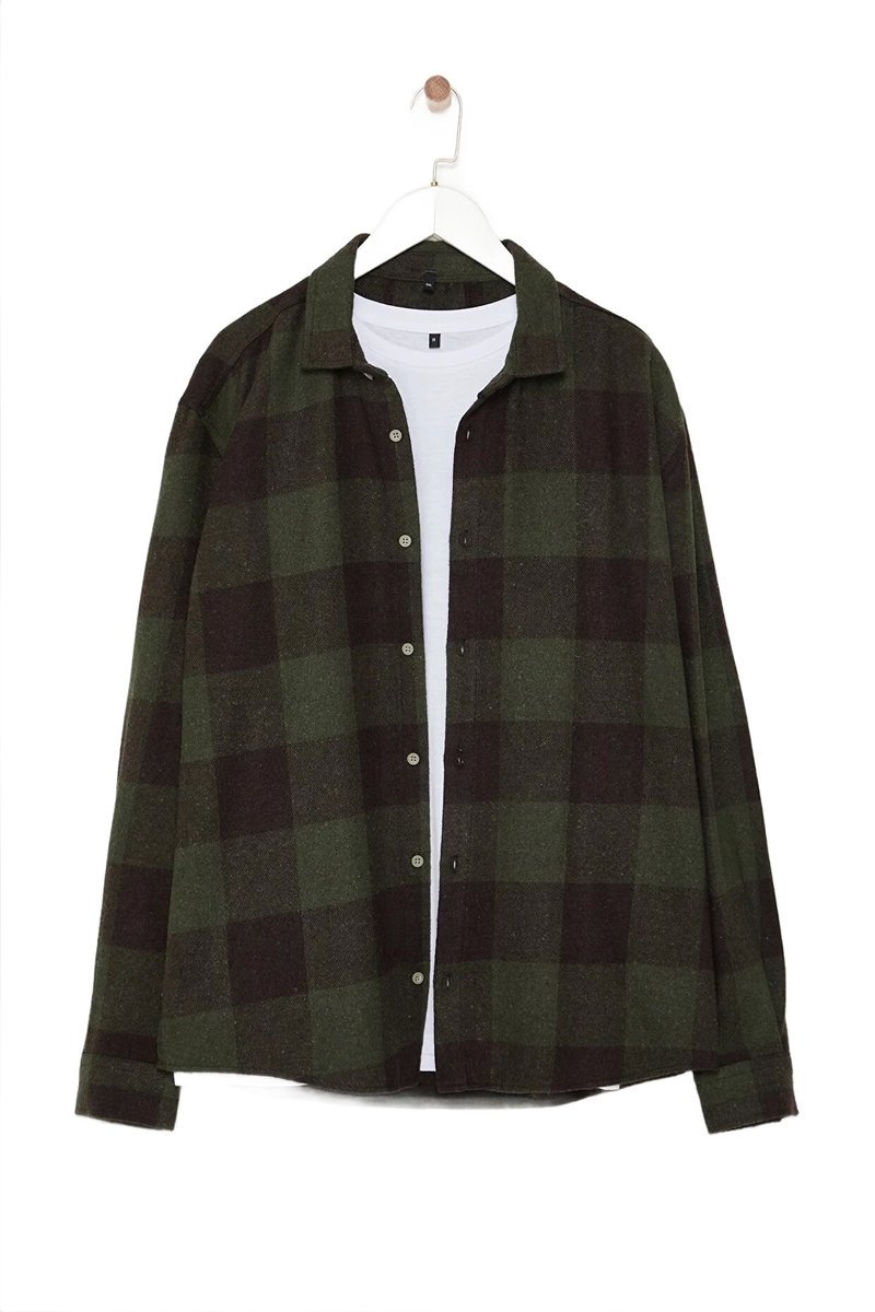 TRENDYOL MAN KOSZULA MĘSKA CASUAL W KRATĘ Z KOŁNIERZYKIEM DŁUGI RĘKAW M 5DA