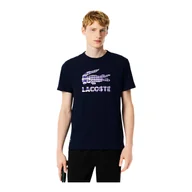 Koszulki sportowe męskie - Koszulka męska Lacoste Ultra-Dry T-Shirt Navy Blue M - miniaturka - grafika 1
