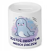 Skarbonki - Skarbonka Z Foczką Foczki Słodki na Prezent z Nadrukiem ze Zdjęciem - miniaturka - grafika 1