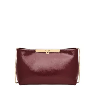 Fossil Women's damska kopertówka Penrose wygląd marszczenia skóra lakierowana, ZB1959631, Red, czerwony, jeden rozmiar - Torebki damskie - miniaturka - grafika 1