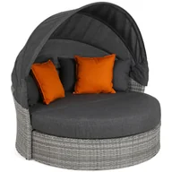 Sofy ogrodowe - Sofa ogrodowa z baldachimem Sydney Light Grey / Grey Melange - miniaturka - grafika 1
