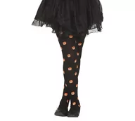 Dodatki do strojów karnawałowych - Rajstopy dziecięce czarne w dynie - miniaturka - grafika 1