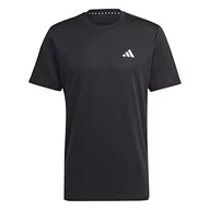 Koszulki męskie - adidas Męski T-shirt (Short Sleeve) Tr-Es Base T, czarny/biały, IC7428, L - miniaturka - grafika 1