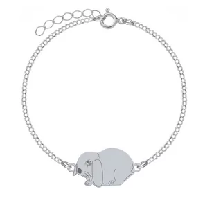 Królik Angora Kudłaty Bransoletka srebro - MEJK Jewellery - Biżuteria dla dzieci - miniaturka - grafika 1