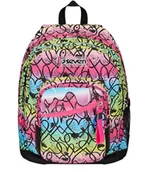 Plecaki szkolne i tornistry - Seven Plecak z podwójną komorą New Fit, JumpLove, różowy, kieszeń na butelkę, maksymalna pojemność, wstępnie uformowane oparcie, plecak szkolny i podróżny, dla dzieci i młodzieży, Różowy, Taglia - miniaturka - grafika 1