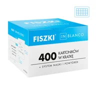 Pozostałe języki obce - FISZKI in blanco - białe kartoniki w kratkę w dużym formacie - 400 szt. - miniaturka - grafika 1