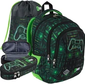 Zestawy szkolne - ZESTAW szkolny Plecak Tornister Neon Pad Joystick Kontroler Dla Gracza - miniaturka - grafika 1