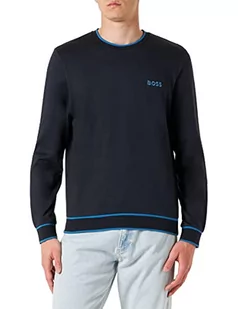 BOSS Loungew bluza męska, ciemnoniebieska 403, M, Dark Blue403, M - Bluzy męskie - miniaturka - grafika 1