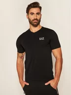 Koszulki męskie - Emporio Armani EA7 T-Shirt 8NPT53 PJM5Z 1200 Czarny Regular Fit - miniaturka - grafika 1