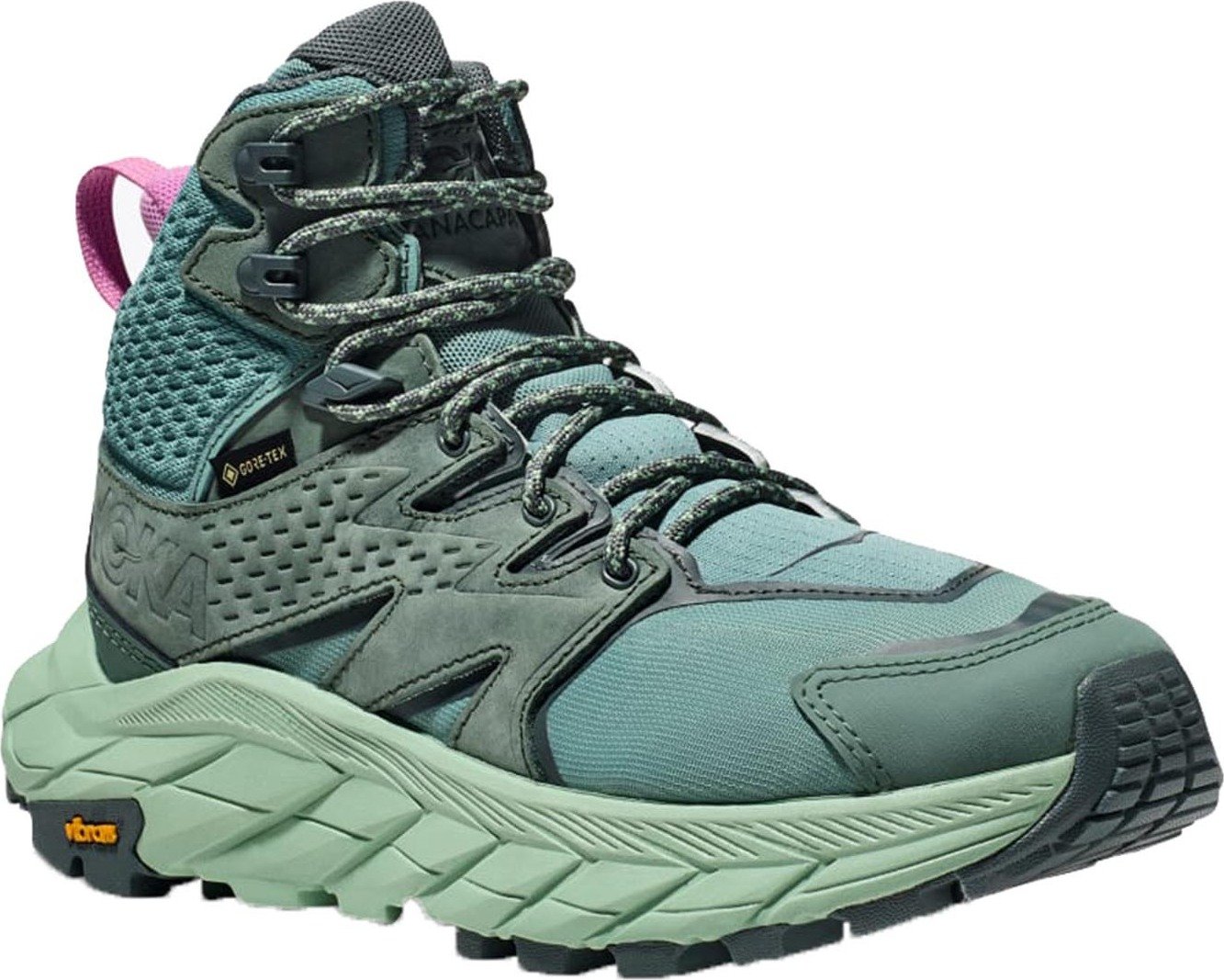 Hoka W ANACAPA MID GTX damskie buty trekkingowe outdoor buty turystyczne wodoodporny 1119372 zielony, Rozmiar buta:37 EU